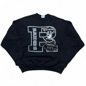 Vintage Los Angeles Raiders Black Crewneck Hanes XL